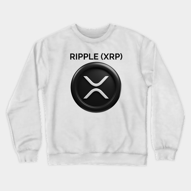 Ripple 3d front view rendering cryptocurrency Crewneck Sweatshirt by YousifAzeez